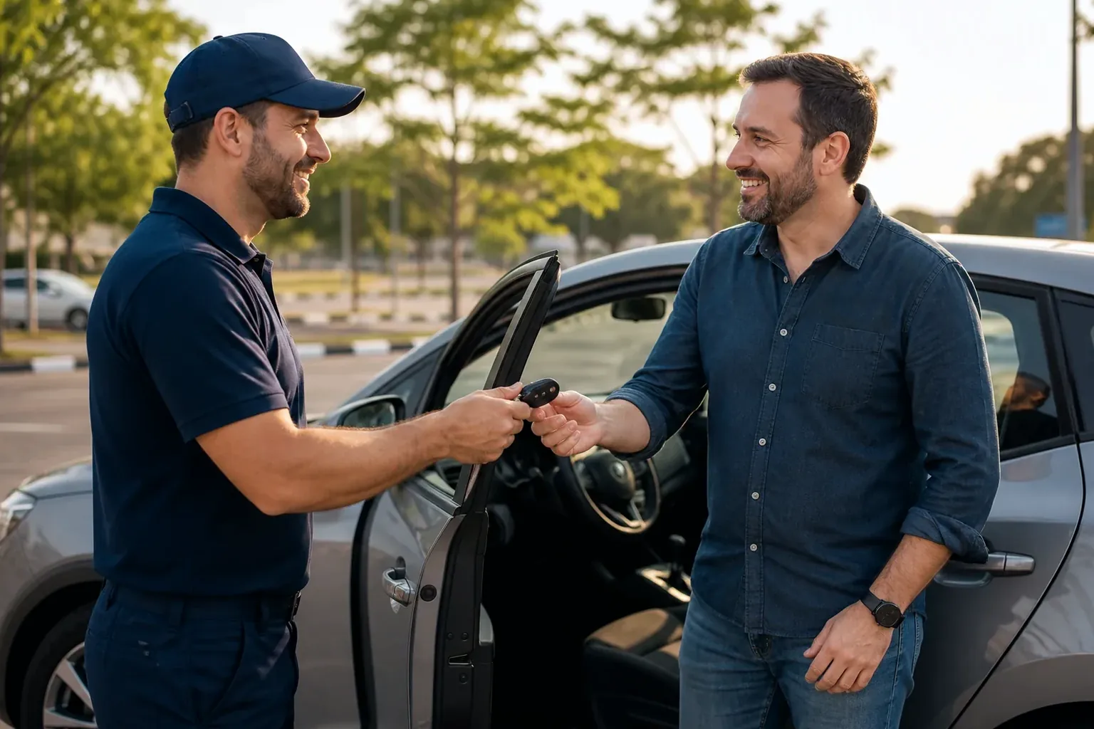 Chaveiro em Araras realizando abertura de carro com ferramentas especializadas.